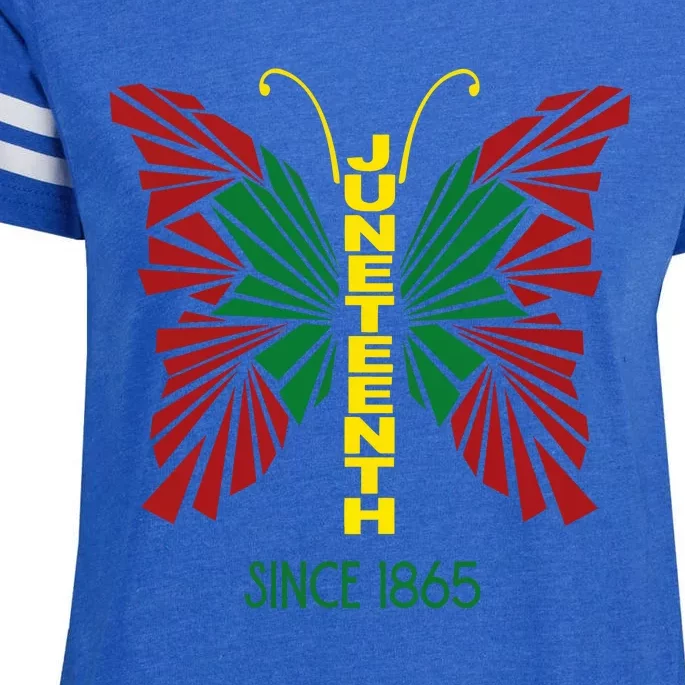 Juneteenth Since 1865 African American Black Culture Enza Ladies Jersey Football T-Shirt