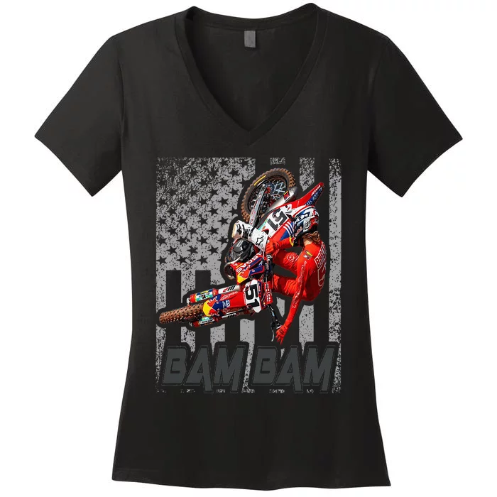 Jb51 Supercross 2023 Women's V-Neck T-Shirt