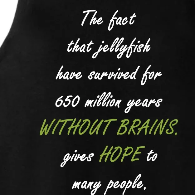 Jellyfish Survived 650 Million Years Ladies Tri-Blend Wicking Tank