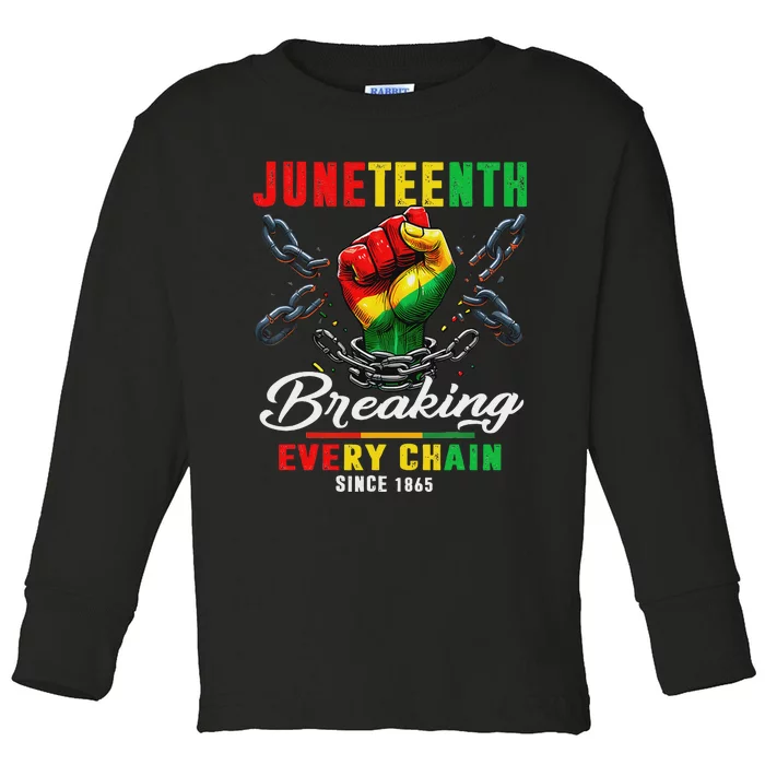 Juneteenth Shirts African American Freedom 1865 Toddler Long Sleeve Shirt