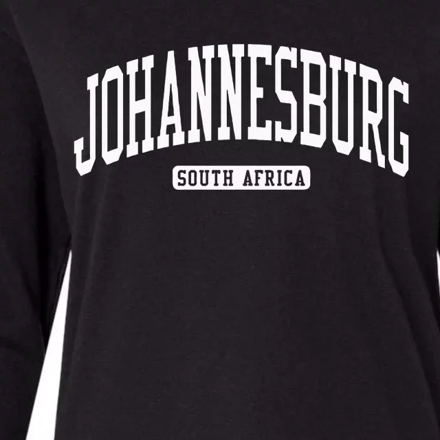 Johannesburg South Africa College Womens Cotton Relaxed Long Sleeve T-Shirt