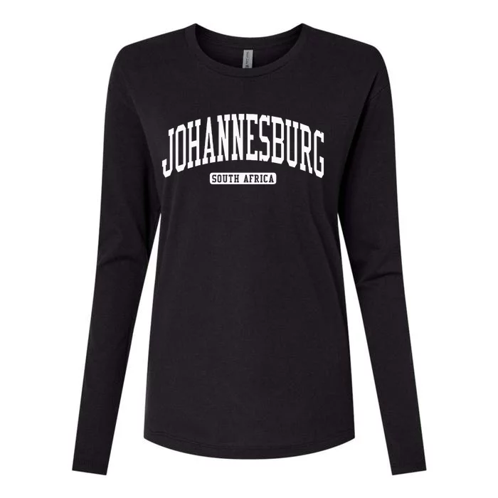 Johannesburg South Africa College Womens Cotton Relaxed Long Sleeve T-Shirt