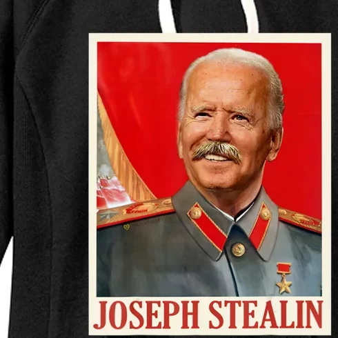 Joseph Stealin Anti Joe Biden Funny Women's Fleece Hoodie