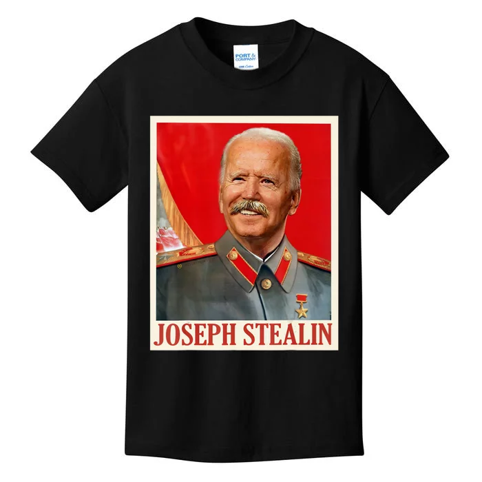 Joseph Stealin Anti Joe Biden Funny Kids T-Shirt