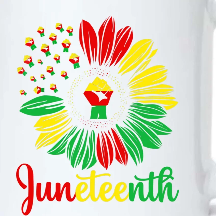 Juneteenth Sunflower African American Accentors Black Pride Cool Gift Black Color Changing Mug