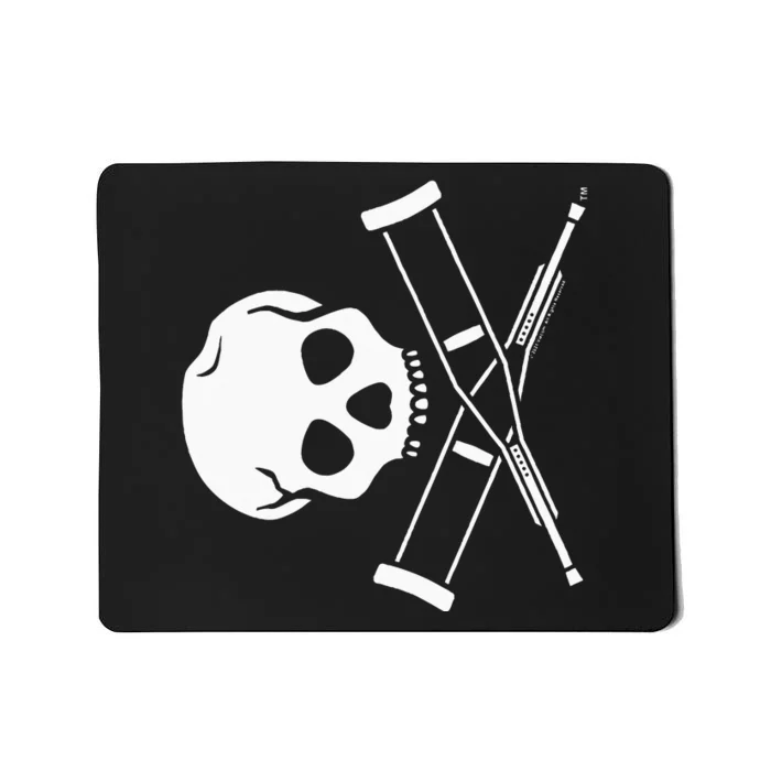 Jackass Skull And Crutches Mousepad