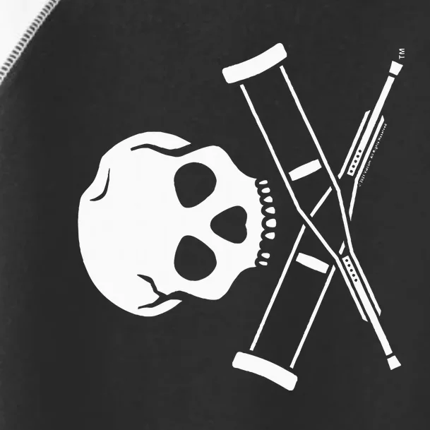 Jackass Skull And Crutches Toddler Fine Jersey T-Shirt