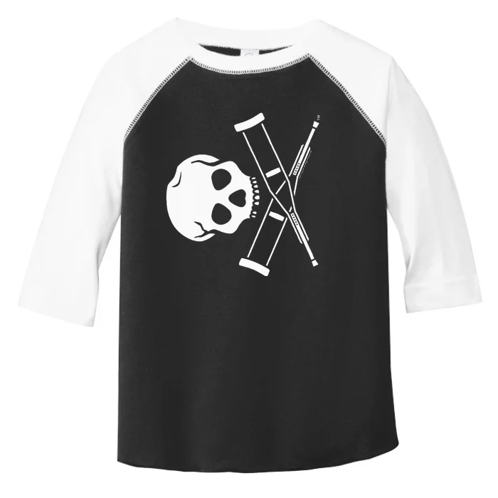 Jackass Skull And Crutches Toddler Fine Jersey T-Shirt