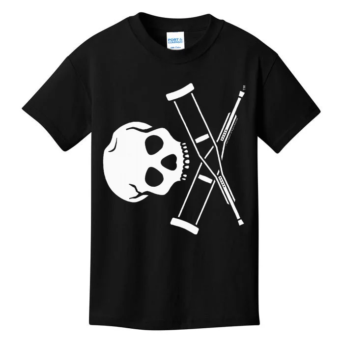 Jackass Skull And Crutches Kids T-Shirt