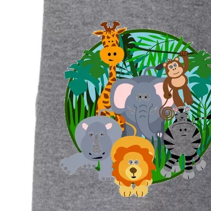 Jungle Safari Animals Doggie 3-End Fleece Hoodie