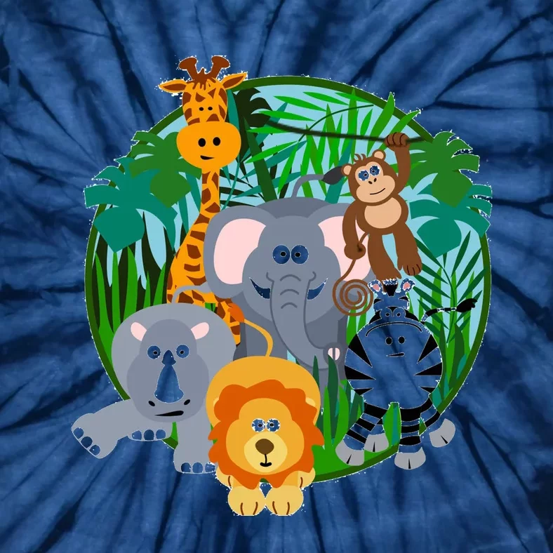 Jungle Safari Animals Tie-Dye T-Shirt