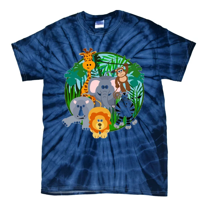 Jungle Safari Animals Tie-Dye T-Shirt