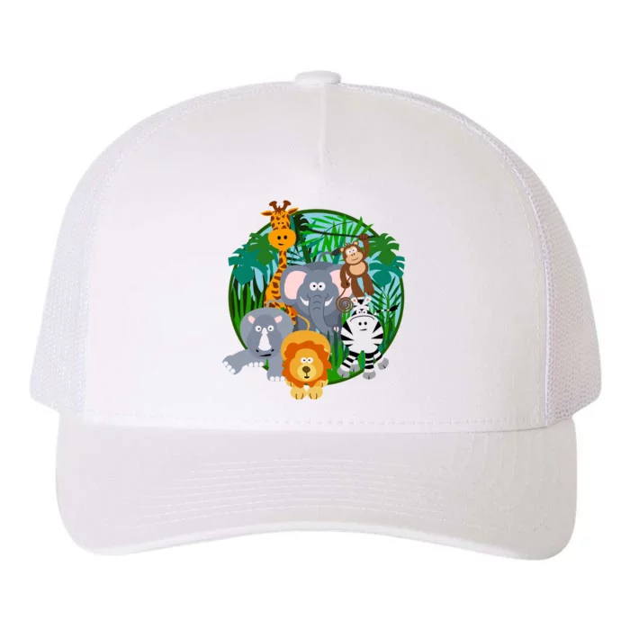 Jungle Safari Animals Yupoong Adult 5-Panel Trucker Hat