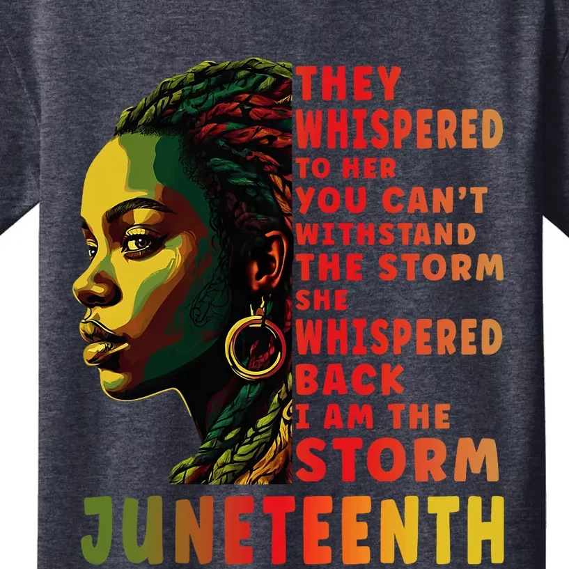 Juneteenth Shirts Afro American Black Women Black History Kids T-Shirt