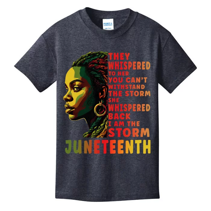 Juneteenth Shirts Afro American Black Women Black History Kids T-Shirt