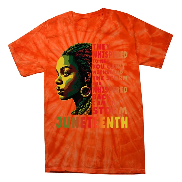 Juneteenth Shirts Afro American Black Women Black History Tie-Dye T-Shirt