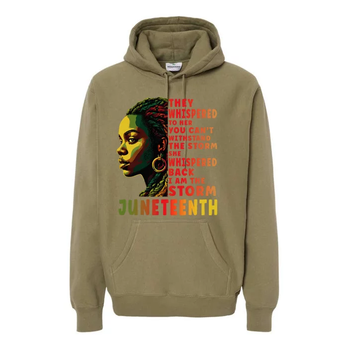 Juneteenth Shirts Afro American Black Women Black History Premium Hoodie