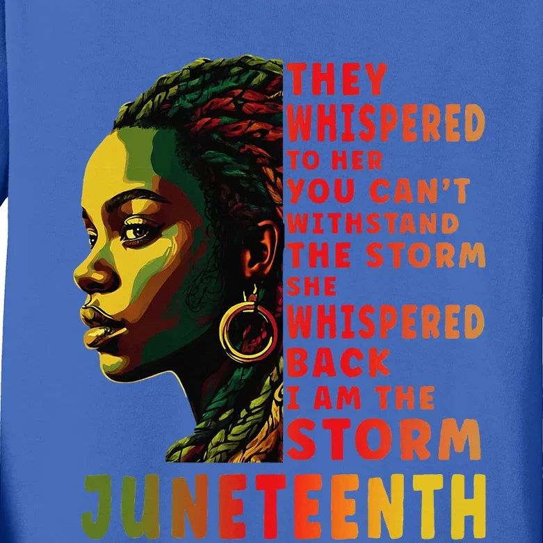 Juneteenth Shirts Afro American Black Women Black History Kids Long Sleeve Shirt