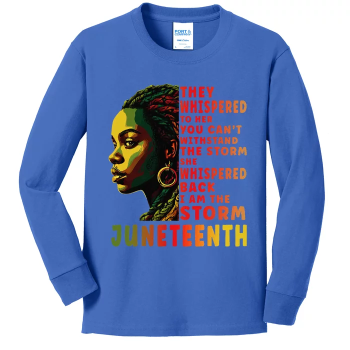 Juneteenth Shirts Afro American Black Women Black History Kids Long Sleeve Shirt