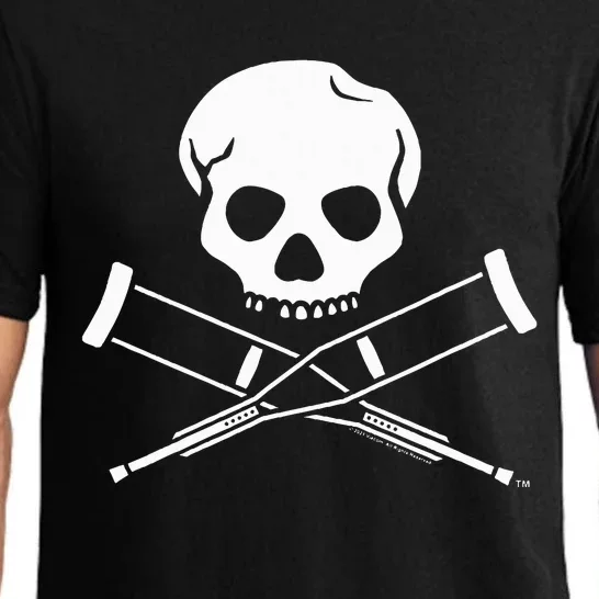 Jackass Skull And Crutches Pajama Set