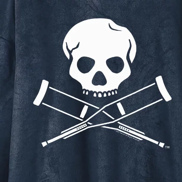 Jackass Skull And Crutches Hooded Wearable Blanket