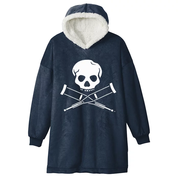 Jackass Skull And Crutches Hooded Wearable Blanket