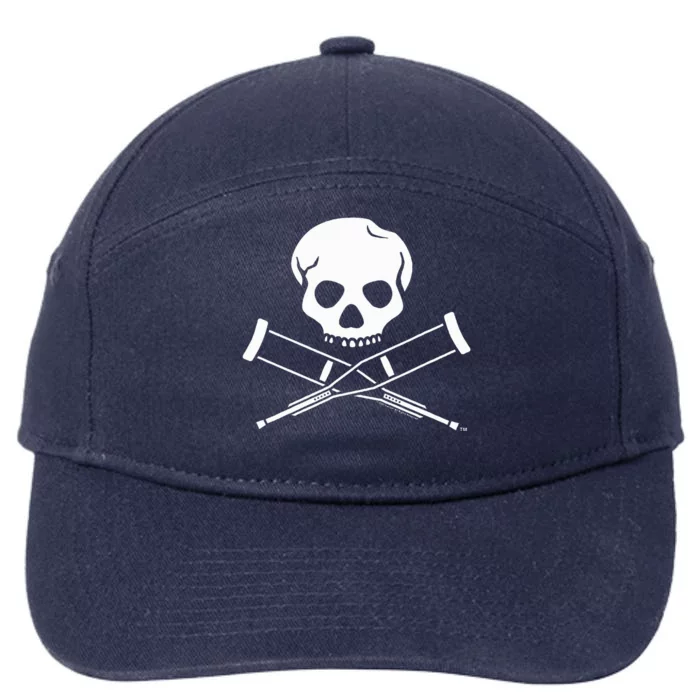 Jackass Skull And Crutches 7-Panel Snapback Hat