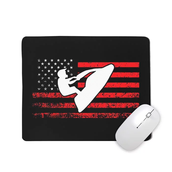 Jet Ski American Flag Funny Jet Skiing Gifts Mousepad