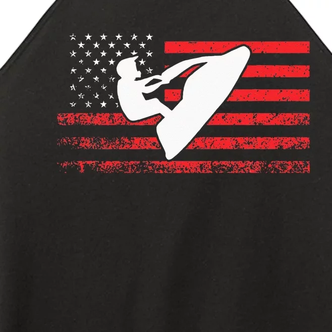 Jet Ski American Flag Funny Jet Skiing Gifts Women’s Perfect Tri Rocker Tank