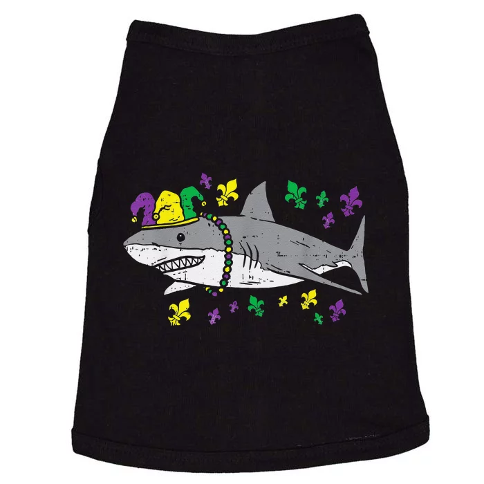 Jester Shark Animal Lover Funny Mardi Gras Carnival Doggie Tank