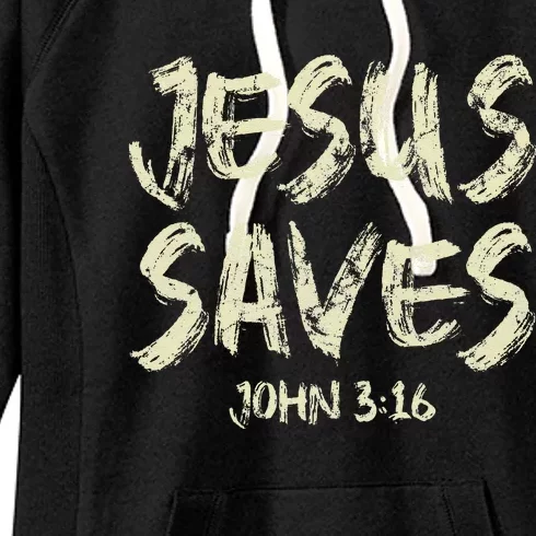 Jesus Saves Bible Funny Christian Jesus Lover Women's Fleece Hoodie