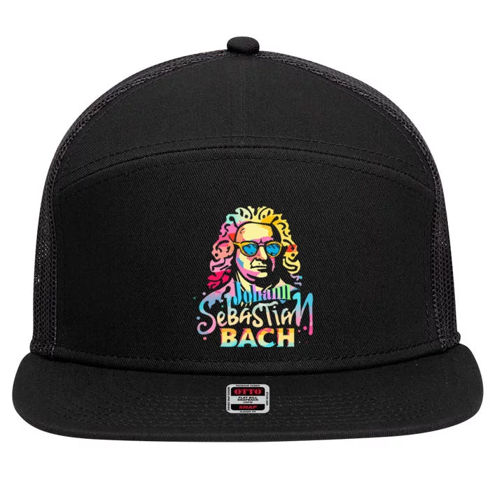 Johann Sebastian Bach Composer Classical Music 7 Panel Mesh Trucker Snapback Hat