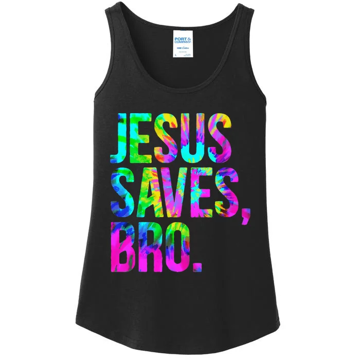 Jesus Saves Bro Christian Religious Faith Believer Ladies Essential Tank