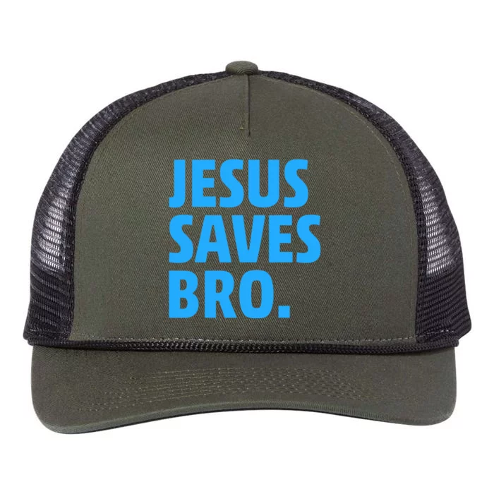 Jesus Saves Bro Funny Christian Retro Rope Trucker Hat Cap