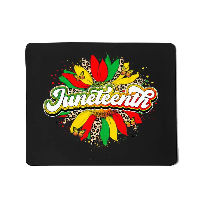 Juneteenth Sunflower Black History Pride African American Mousepad