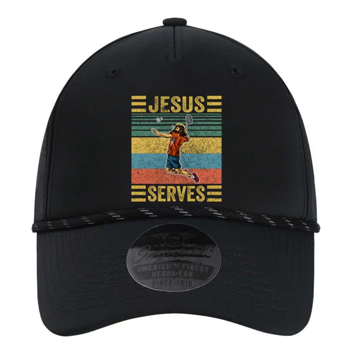 Jesus Serves Badminton Vintage Performance The Dyno Cap