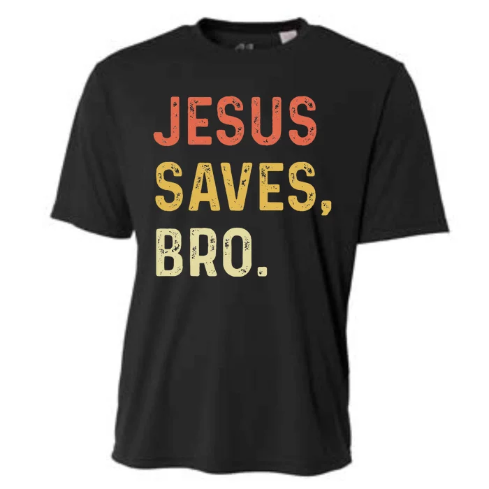 Jesus Saves Bro Christian Women Men Kids Cooling Performance Crew T-Shirt