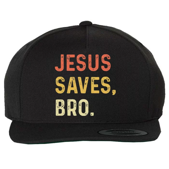 Jesus Saves Bro Christian Women Men Kids Wool Snapback Cap