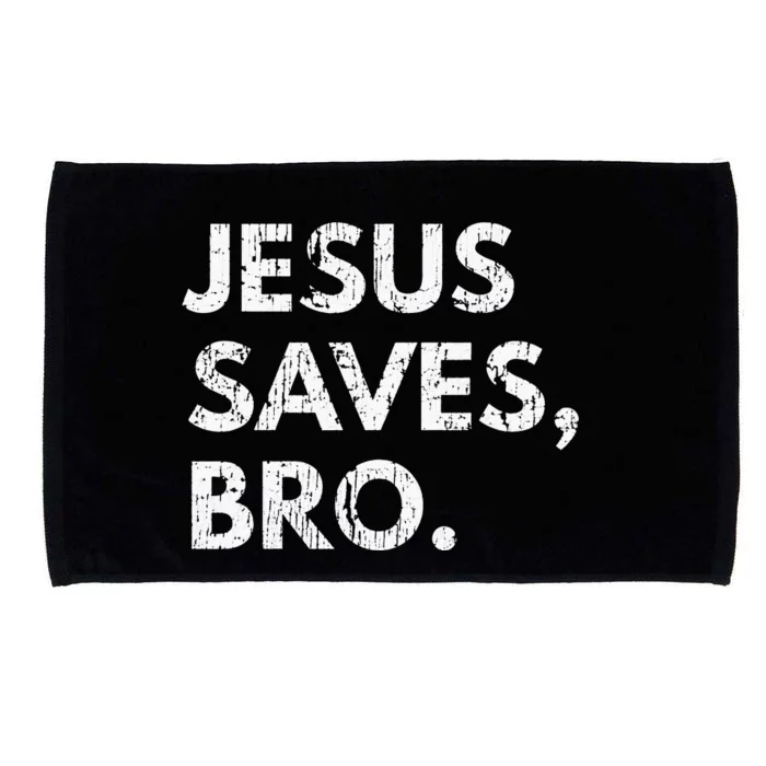 Jesus Saves Bro Pro Christian Religious Believer Vintage Microfiber Hand Towel