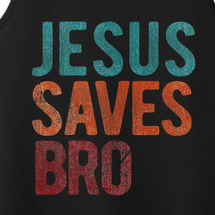 Jesus Saves Bro Christian Religious Jesus Performance Tank