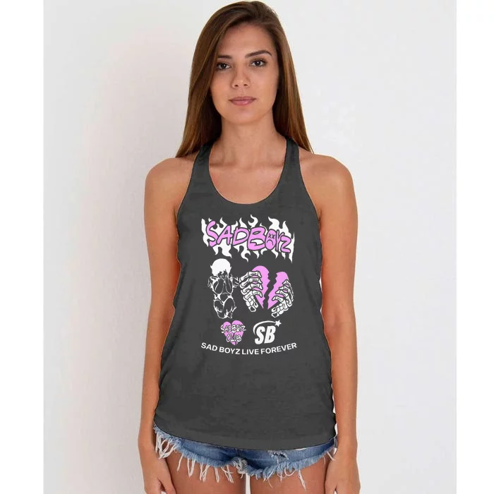 Junior S.A.D B.O.Y.Z Corridos Tumbados H Belicos Mexico Music Women's Knotted Racerback Tank