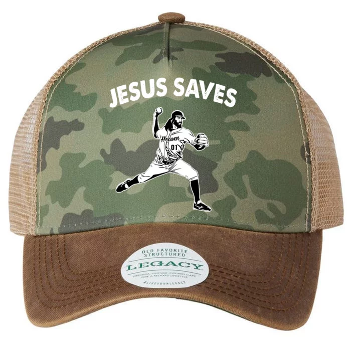 Jesus Saves Baseball Team Heaven Legacy Tie Dye Trucker Hat