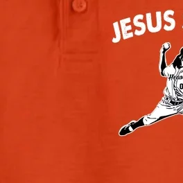 Jesus Saves Baseball Team Heaven Dry Zone Grid Performance Polo