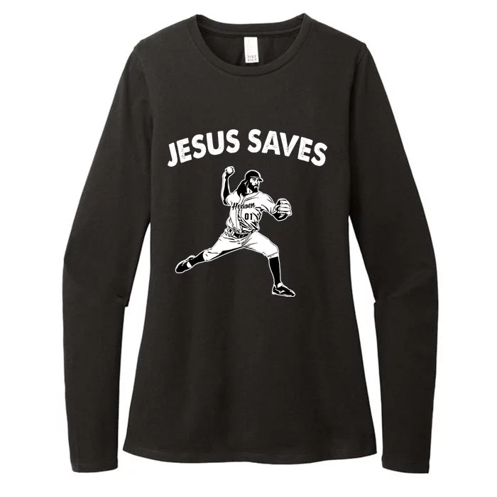 Jesus Saves Baseball Team Heaven Womens CVC Long Sleeve Shirt