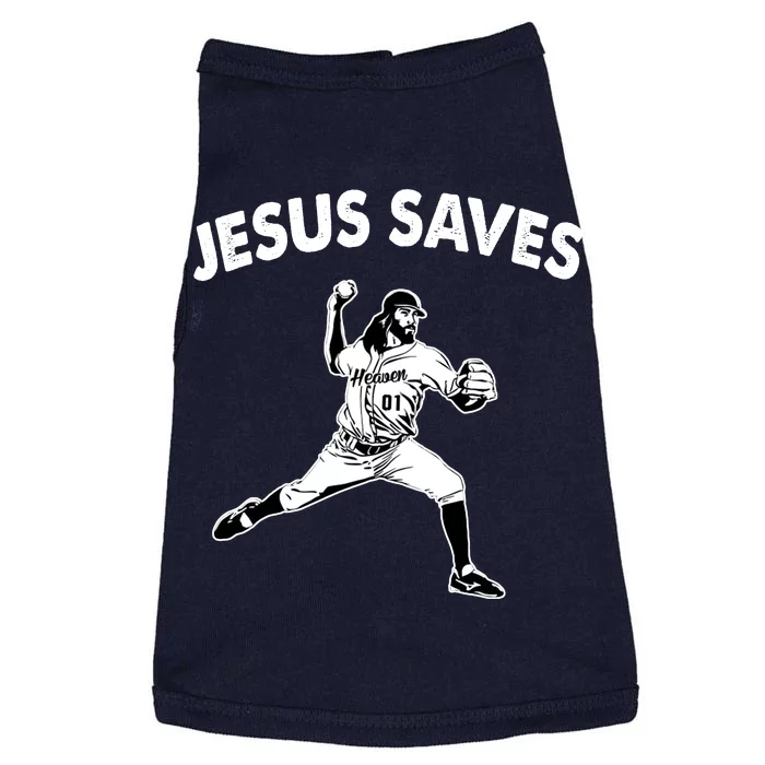 Jesus Saves Baseball Team Heaven Doggie Tank