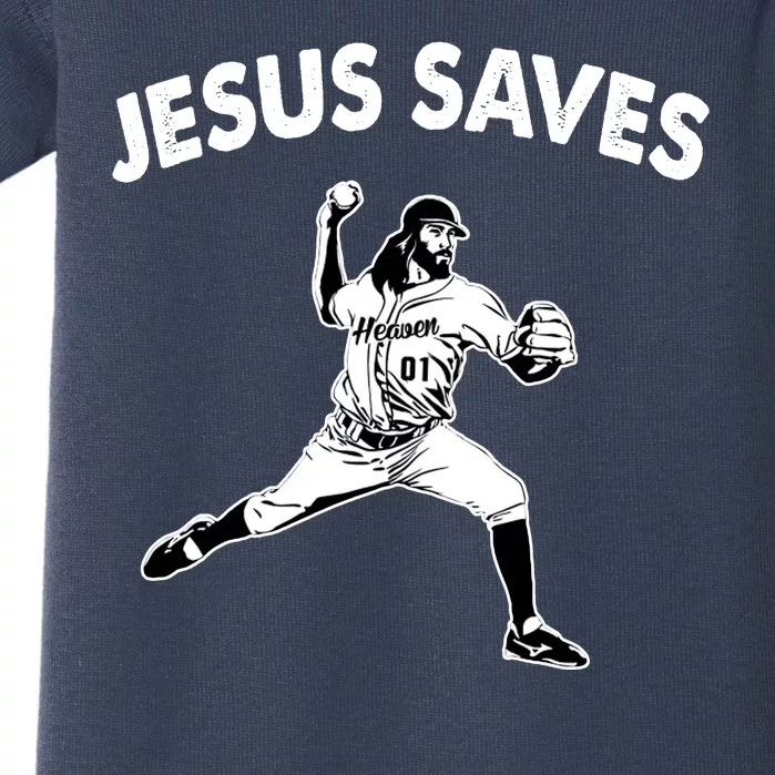 Jesus Saves Baseball Team Heaven Baby Bodysuit