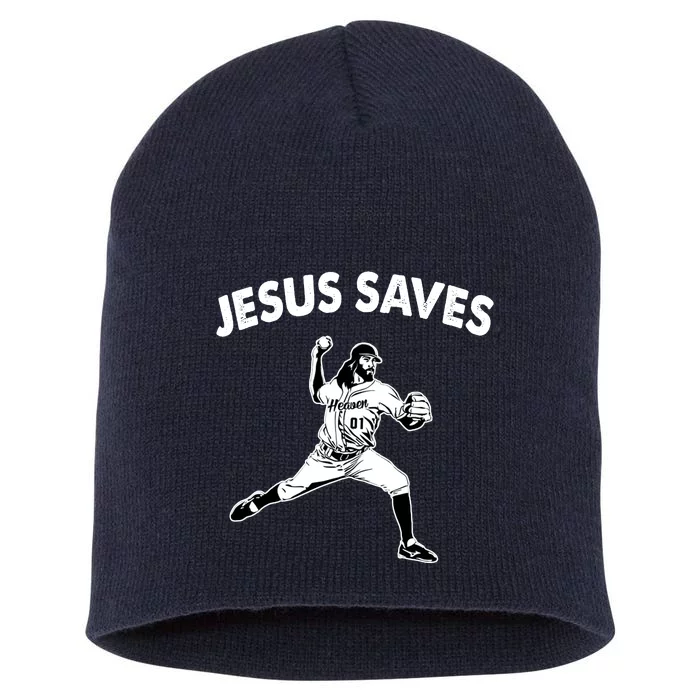 Jesus Saves Baseball Team Heaven Short Acrylic Beanie