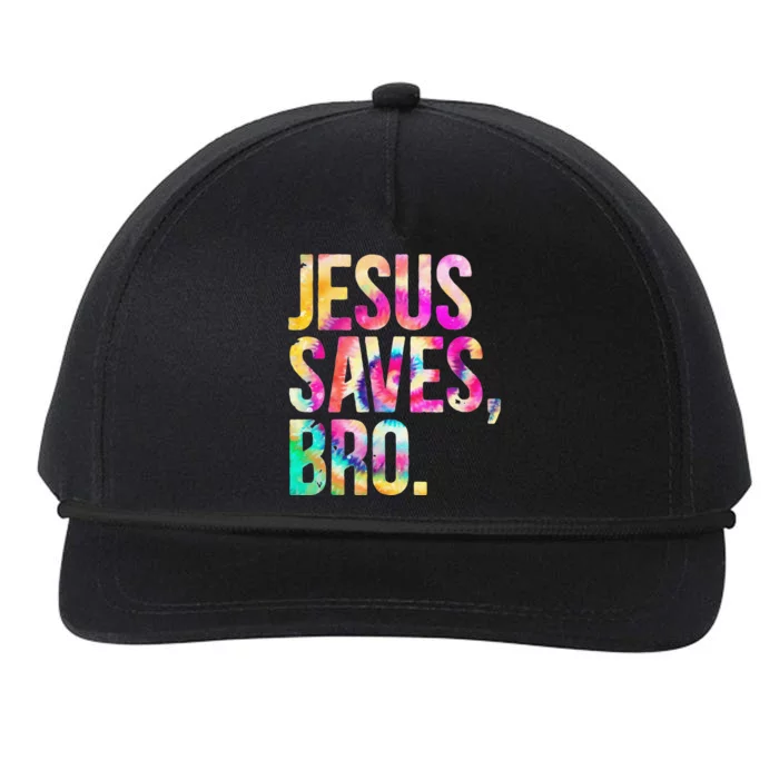 Jesus Saves Bro Tie Dye Christian Faith Jesus Lovers Snapback Five-Panel Rope Hat