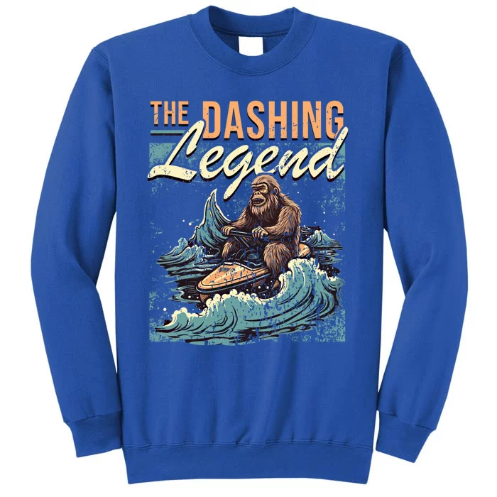 Jet Skiing Bigfoot Watercraft Rider I Sasquatch Jet Skiing Cute Gift Tall Sweatshirt