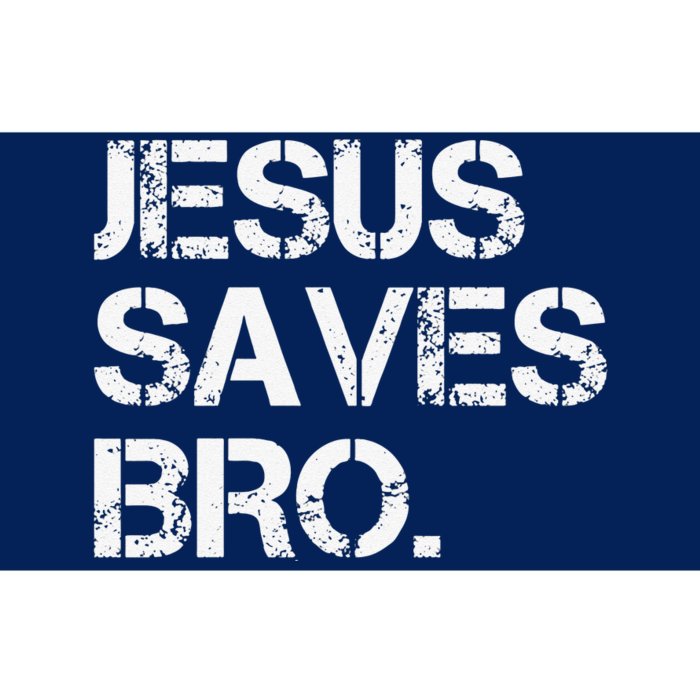 Jesus Saves Bro Vintage Funny Christian Religion Bumper Sticker